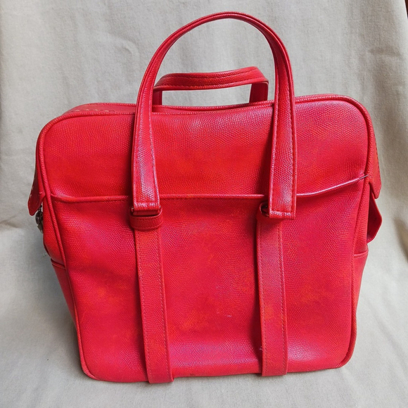 Vintage Samsonite Silhouette Red Orange Luggage Carry On Bag - Picture 1 of 8